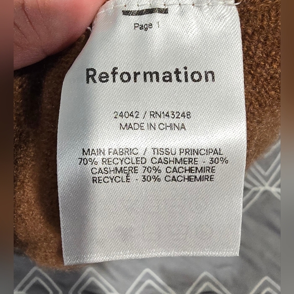Reformation Cashmere Sweater Size Large - Picture 6 of 6
